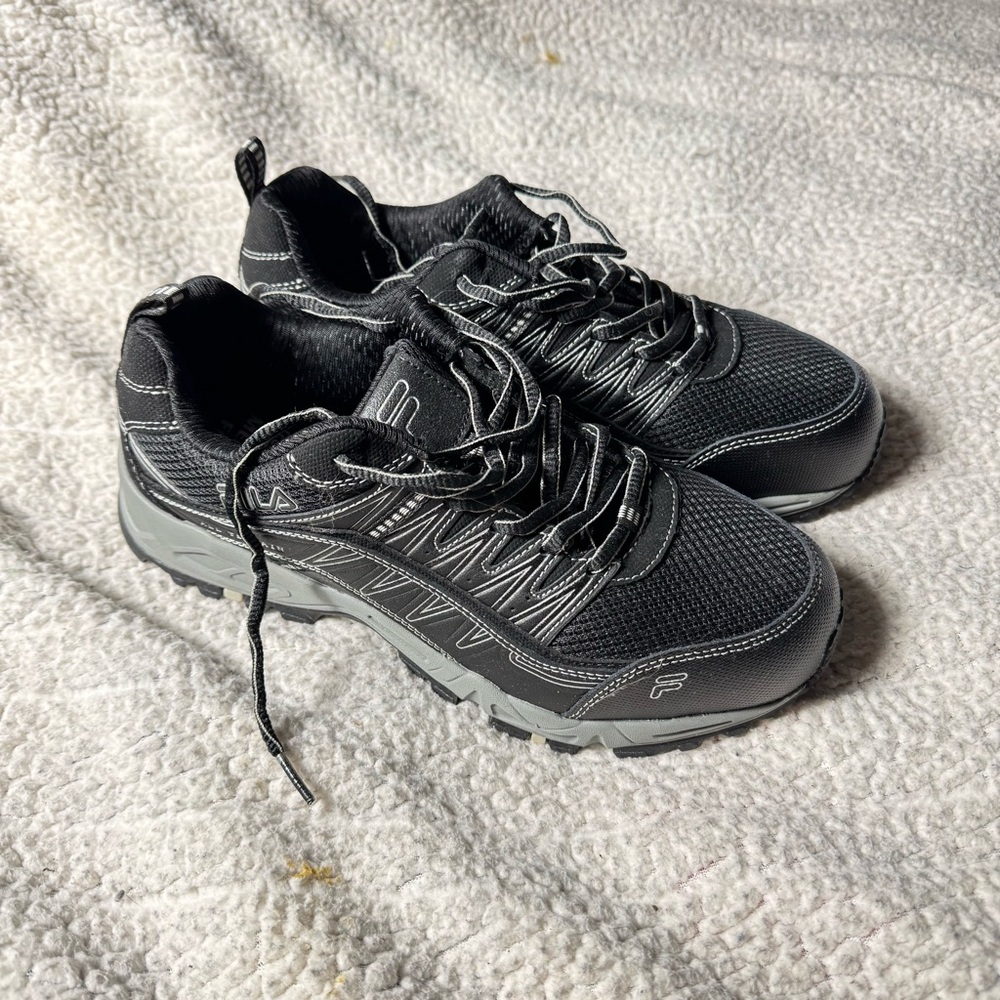 Fila Black and Gray Athletic Shoes